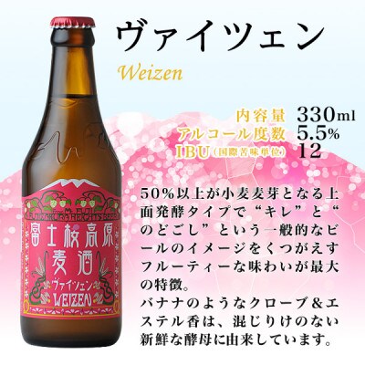 【富士河口湖地ビール】富士桜高原麦酒(ヴァイツェン8本セット)クラフトビール