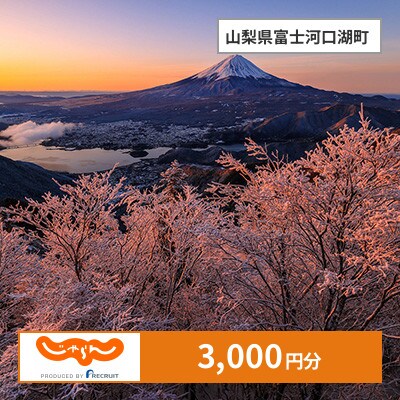 【じゃらんふるさと納税クーポン】 山梨県富士河口湖町でつかえる3,000円 クーポン