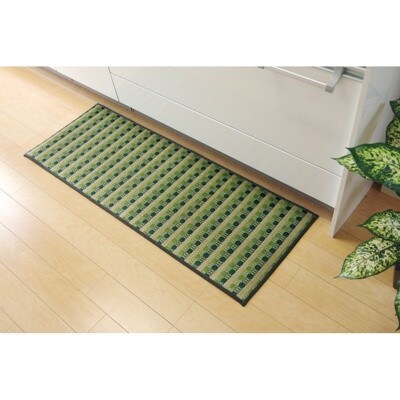 お手入れフリーキッチンマット裏貼り(43×180)(グリーン)AA013