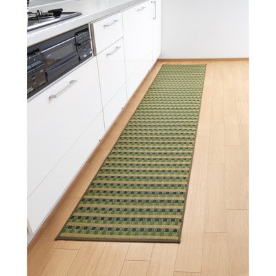 お手入れフリーキッチンマット裏貼り(43×240)(グリーン) AA025