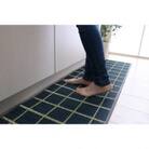 お手入れフリーキッチンマットチェック(43×180)(色:ネイビー) AA014