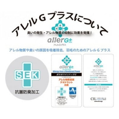 【セミダブル】日本シェアトップクラスメーカーの抗菌防臭羽毛掛布団 (約1.2kg)　AA344