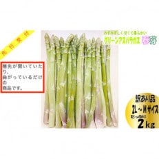 朝採り直送　春芽グリーンアスパラガス(訳あり品)2kg BT04