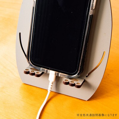 【国産/雑貨】スマホスタンド001 ブサかわネコ 高さ約16cm《メープル色》(大木町) CK031