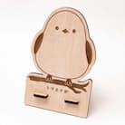 【国産/雑貨】スマホスタンド005 シマエナガ 高さ約15cm《メープル色》(大木町) CK086