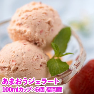 あまおうジェラート100ml×6個(大木町)CO029