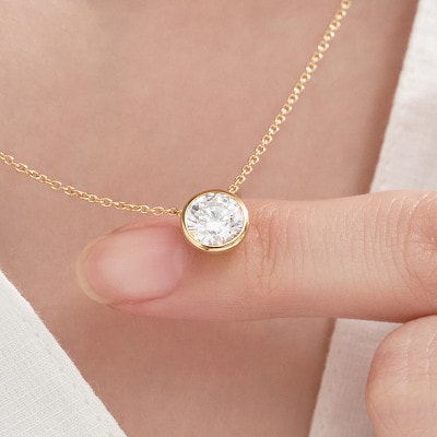 美品　K18 ダイヤモンド　0.14ct ネックレス　イエローゴールド