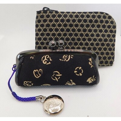 甲州印伝 印鑑ケース 角ドル入 セット 黒 K0247 B お礼品詳細 ふるさと納税なら さとふる