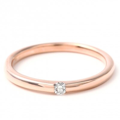 オールノット ふるさと納税 甲府市 K10PG 0.05CT ダイヤモンドリング ...