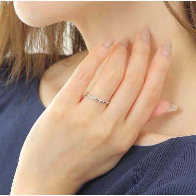 K10WG 0.05CT ダイヤモンドリング R3621DI #13 | お礼品詳細 