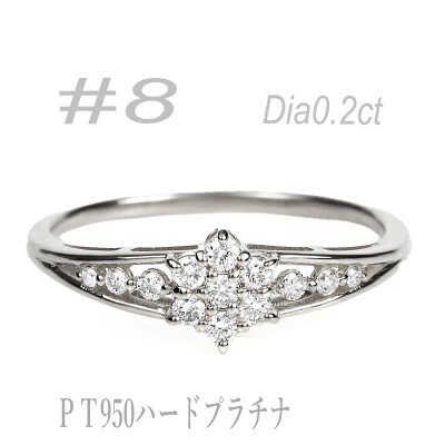 PT950 ダイヤモンド リング 0.20CT#8 R3784DI-P2 | お礼品詳細