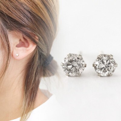 甲府市発 プラチナ 一粒ダイヤモンドピアス 0.3ct [PK-0004PT] | お ...