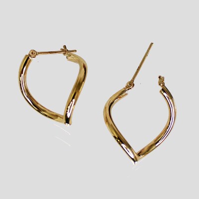 【ジュエリー】【宝石のまち甲府市】K10YG leaf/リーフ ピアス
