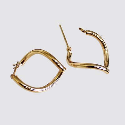 【ジュエリー】【宝石のまち甲府市】K10YG leaf/リーフ ピアス