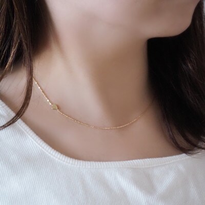 【ジュエリー】【宝石のまち甲府市】K10 ハートのチェーンネックレス