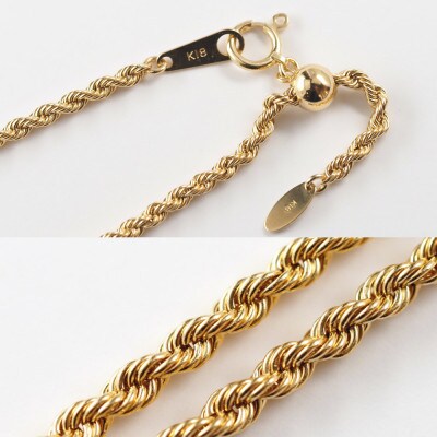 ジュエリー】【宝石のまち甲府市】K18 rope/ロープ チェーン | お礼品