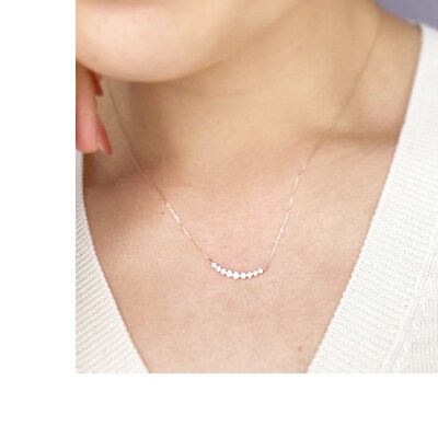 MADE IN KOFU] K18 D0.2ct ダイヤラインネックレス TI-590 | お礼品