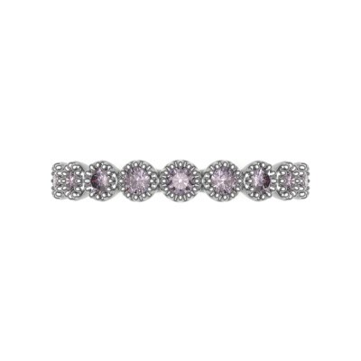 Deliciae天然ピンクダイヤ0.3ct ミル打留めハーフエタニティリング Deliciae天然ピンクダイヤ0.3ct ミル打留めハーフエタニティリング