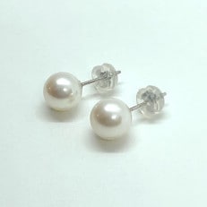プラチナあこや真珠ピアス7.5mm(PE1060K)
