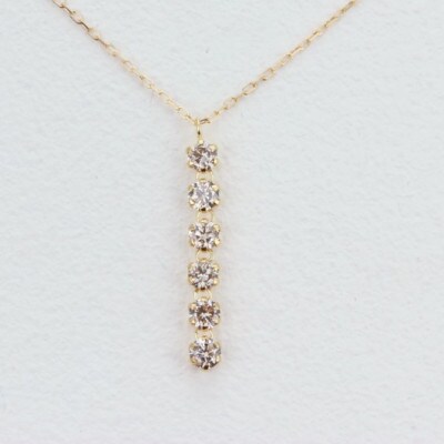 K18 ブラウンダイヤモンド 0.5ct 6連ペンダント(1点) | お礼品詳細