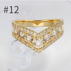 K18 ブラウンダイヤモンド1.00ct　サイズ12号(1点)Vラインリング