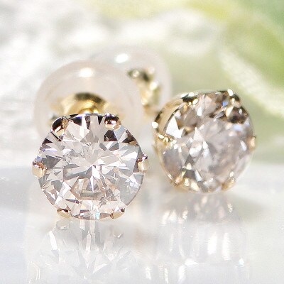 K18ダイヤモンドピアス 0.50ct 0.50ct 3.16g-