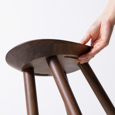 【浜本工芸】ウォルナット　7559スツール　ダイニングテーブル用