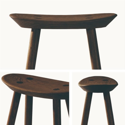 【浜本工芸】オーク無垢　7558スツール[SH44]　ダイニングテーブル用