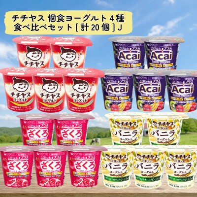 チチヤス 個食ヨーグルト4種食べ比べセット[計20個] J