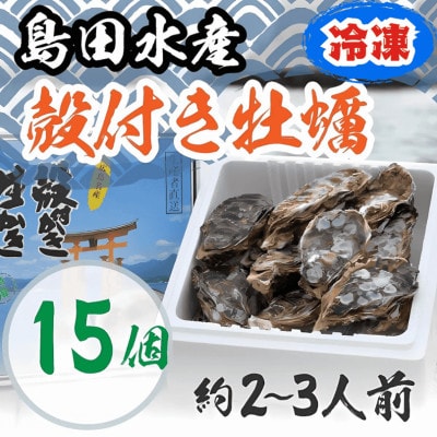 島田水産 広島県産 冷凍 殻付き牡蠣(加熱用) 15個