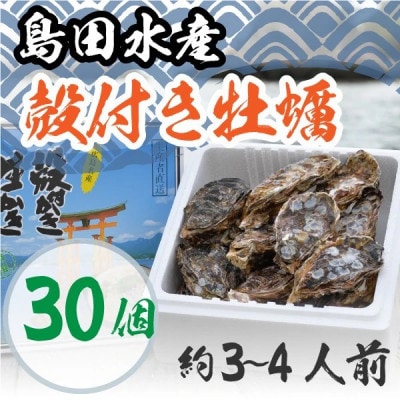 島田水産 広島県産生かき 殻付き牡蠣(加熱用) 30個