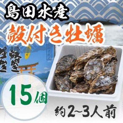 島田水産 広島県産生かき 殻付き牡蠣(加熱用) 15個