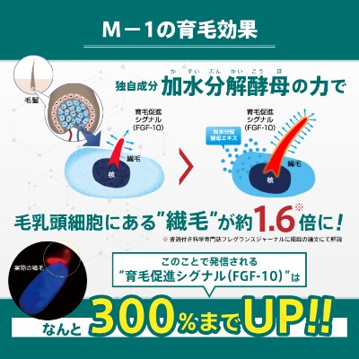 【世界毛髪研究会議 最優秀賞受賞】M-1育毛ローション1本