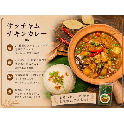日本上陸!【おうちで本格ベトナム料理】サッチャムチキンカレー(3食セット)