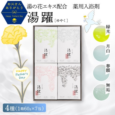 【先行予約:6/21 父の日ギフト】化粧箱 別府温泉湯の花エキス配合 薬用入浴剤 「湯躍」