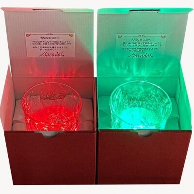 光るワイン別府市制100周年12本&光るグラスBacada!12個セット