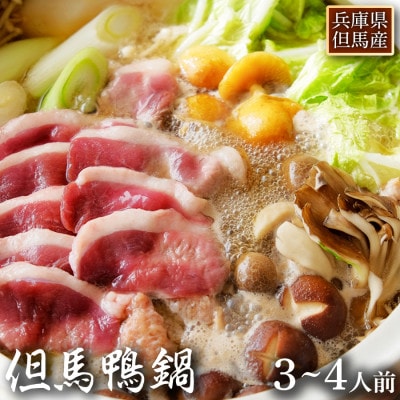 【冷凍・国産】兵庫県産 但馬鴨 鴨鍋セット(3〜4人前)|無添加スープ付・BBQやアウトドアにも