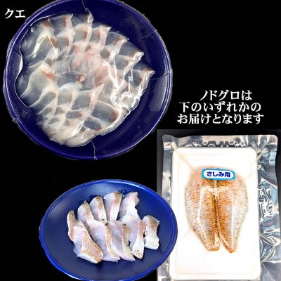高級魚「天然クエ熟成」「炙りノドグロ」お刺身用 旨味凝縮 高鮮度3D凍結 個包装