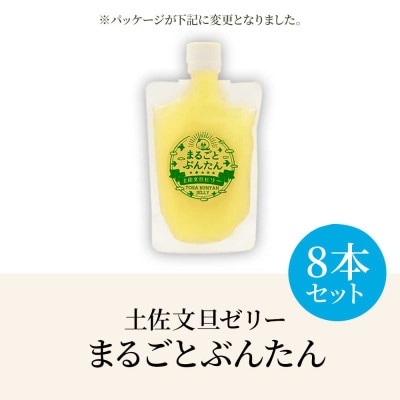 手作り土佐文旦ゼリー まるごとぶんたん 140g×8本 詰め合わせセット