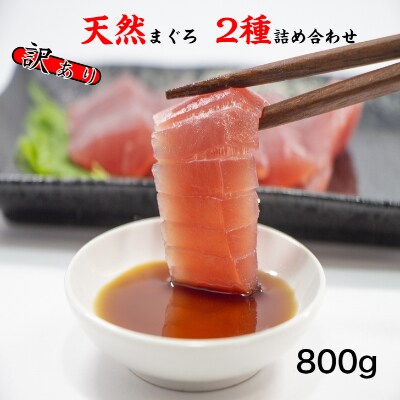 訳あり天然マグロ2種類詰合せ800gセット ブロック【5635348】