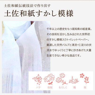 【2ヵ月毎定期便】ハヤシの花:トイレットペーパーシングル　透かし模様入り3色×10ロール全6回