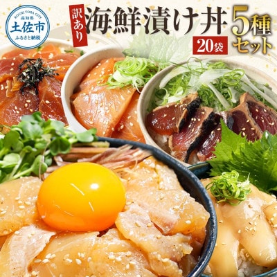 【訳あり】土佐の海鮮漬け丼5種各4袋セット
