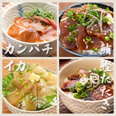【毎月定期便】土佐の海鮮漬け丼の素(7種×各1P)セット全6回