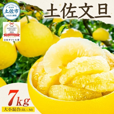 【2026年1月下旬～発送予定・日本ギフト大賞2024受賞】園主こだわり土佐文旦7kg大小混合　