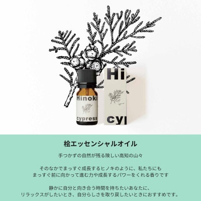 【MICIL(ミシル)】高知県産木材を使った天然成分100%エッセンシャルオイルセット(桧・杉)