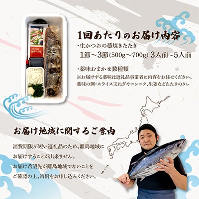 【発送月固定定期便】初鰹・戻り鰹!本場高知の生鰹藁焼きタタキ!＜3月・9月 下旬発送＞全2回