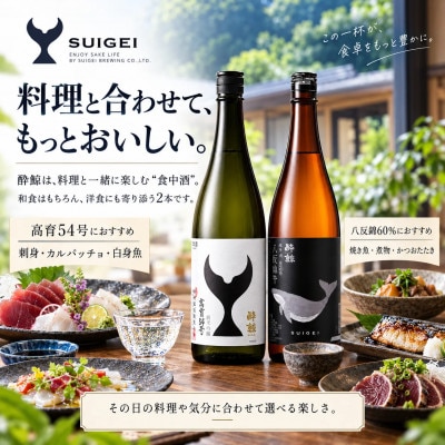 【さとふる限定】酔鯨 日本酒 飲み比べセット 高育54号 八反錦 60% 720ml×各1本