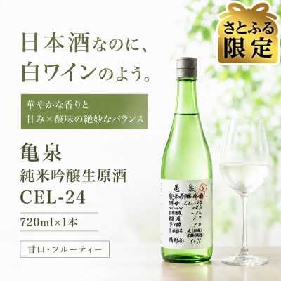 【さとふる限定】純米吟醸 生原酒 CEL-24 (セル24) 720ml×1本 亀泉の甘口な日本酒