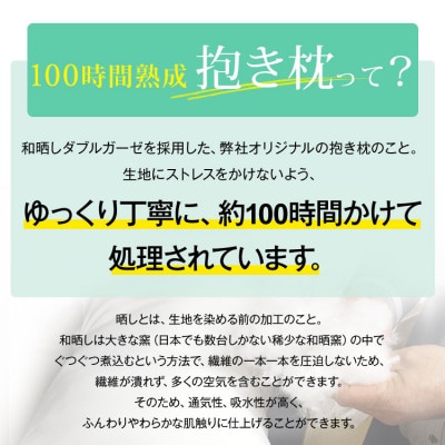 優しい肌触りの「和晒しダブルガーゼ抱き枕」(ミントグリーン)