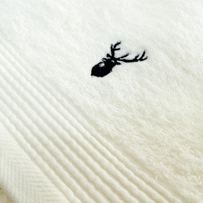 【大阪泉州タオル】黒鹿ブランドSautiller(ソティーエ)  オフホワイト バスタオル10枚